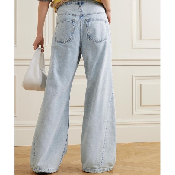 NWT Frame Le Baggy Palazzo jeans Natoma Clean 23 - Picture 6 of 9